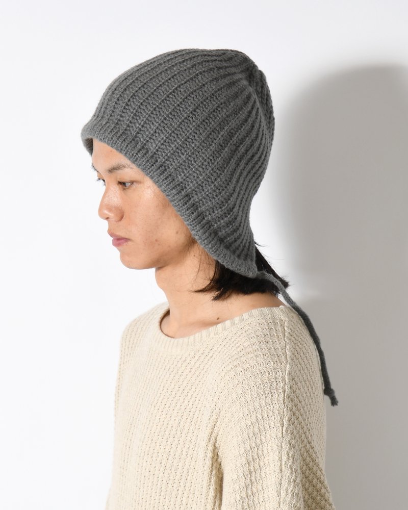 HOOD BEANIE -GRAY-