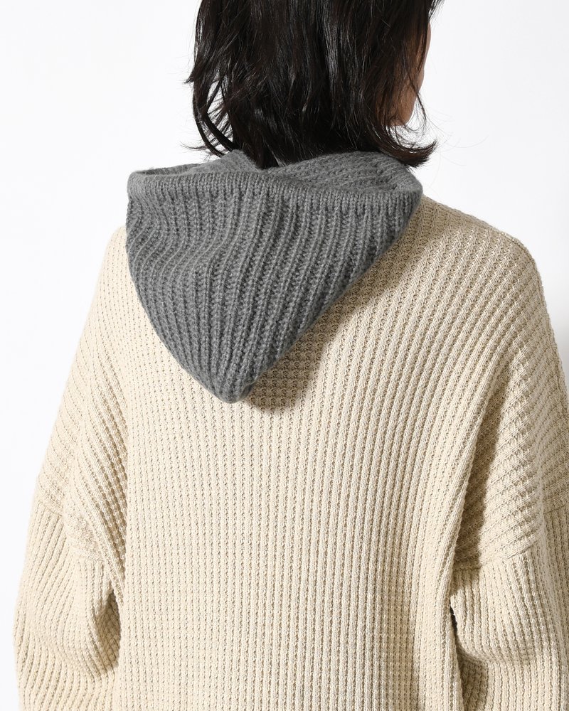 HOOD BEANIE -GRAY-