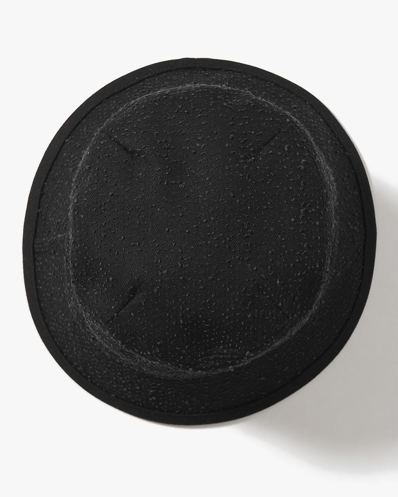 COTTON LOOP BUCKET HAT -BLACK-