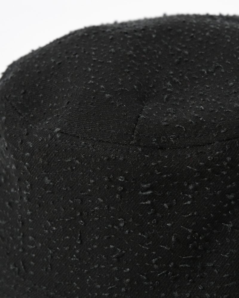 COTTON LOOP BUCKET HAT -BLACK-