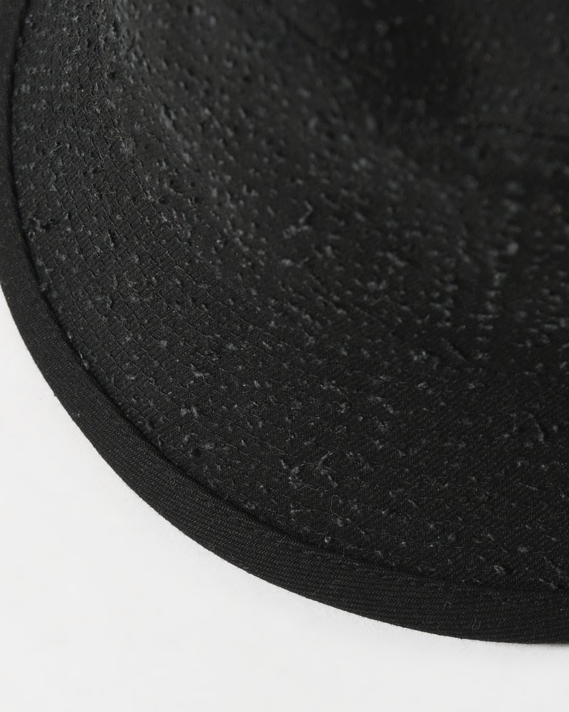 COTTON LOOP BUCKET HAT -BLACK-