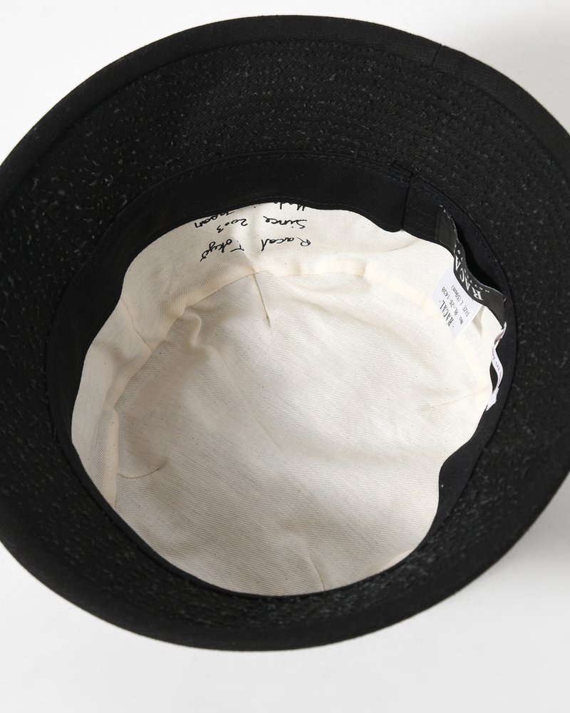 COTTON LOOP BUCKET HAT -BLACK-