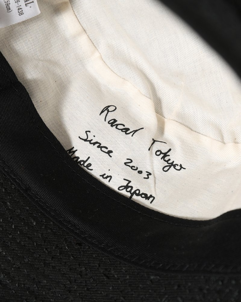 COTTON LOOP BUCKET HAT -BLACK-