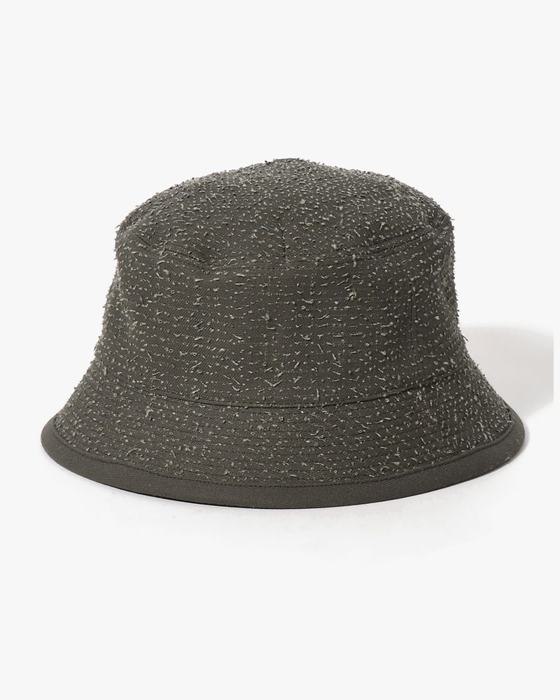 COTTON LOOP BUCKET HAT -KHAKI-
