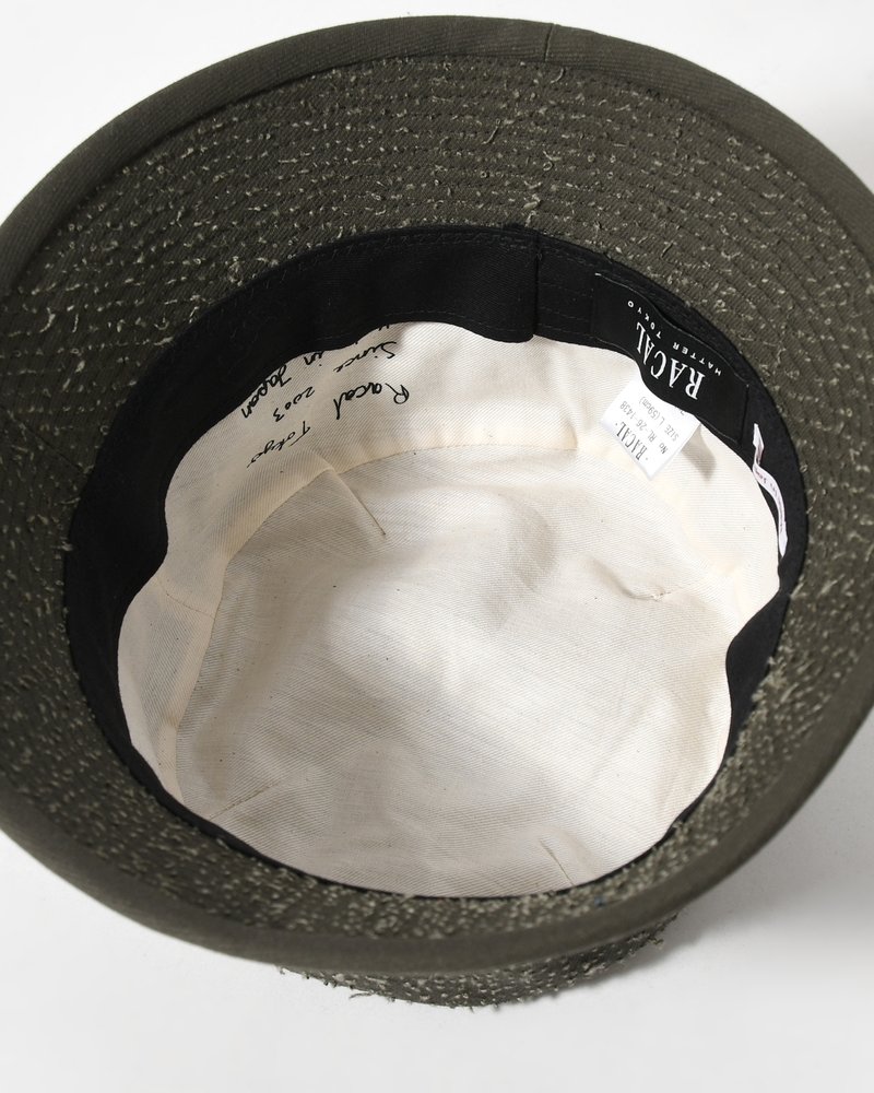 COTTON LOOP BUCKET HAT -KHAKI-