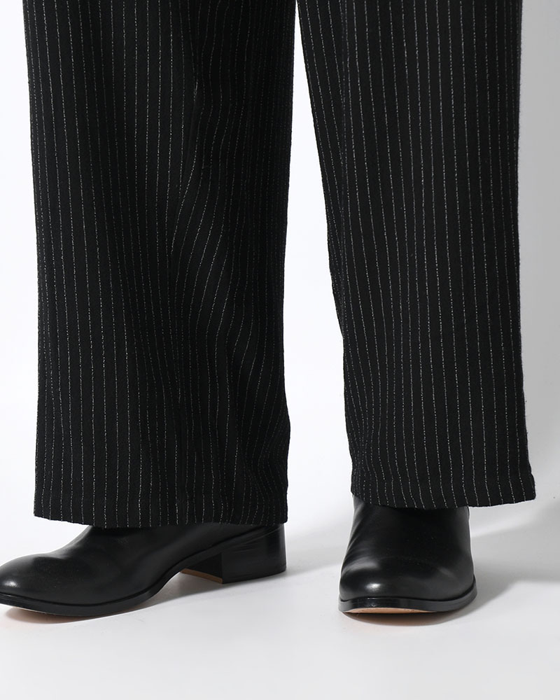 LINEN TUCK PT -BLACK-