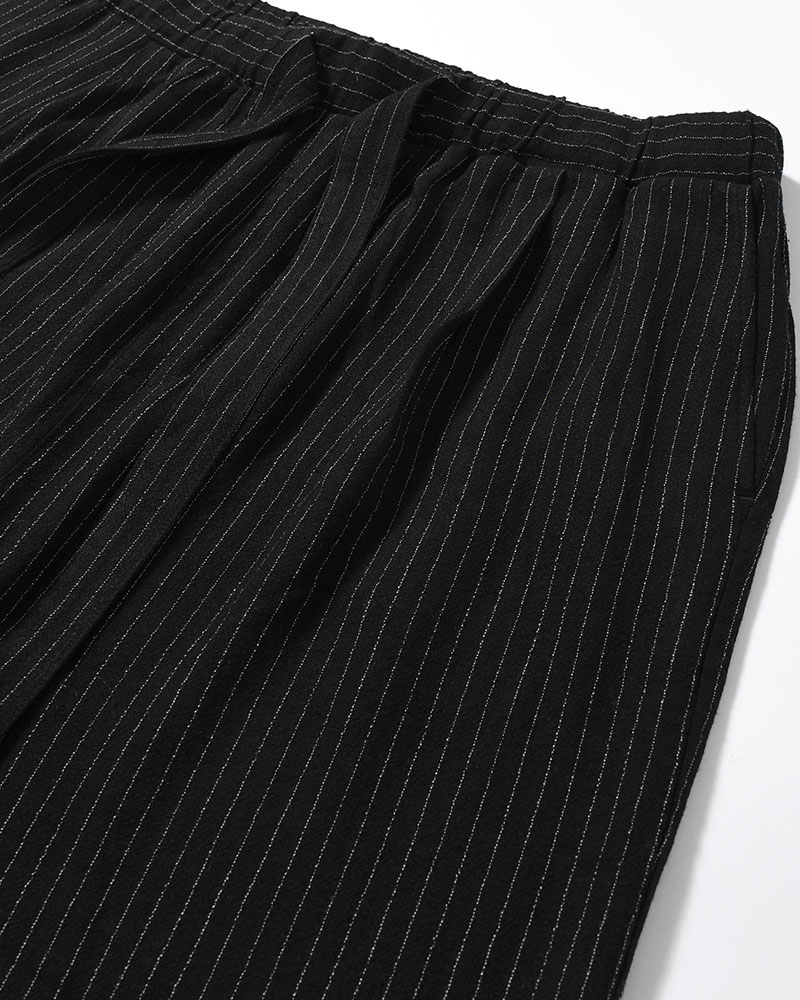LINEN TUCK PT -BLACK-