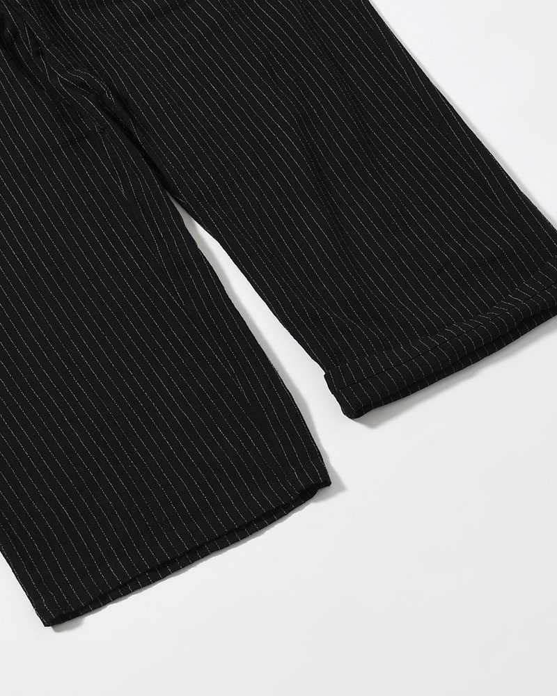 LINEN TUCK PT -BLACK-