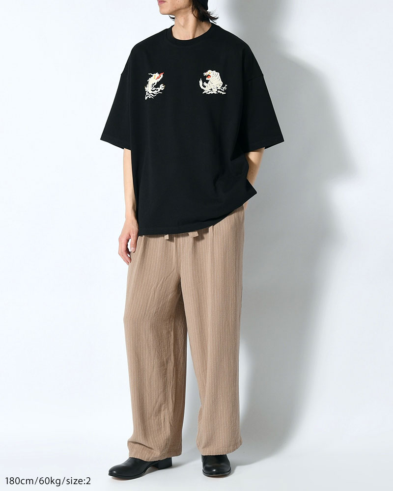 LINEN TUCK PT -BEIGE-