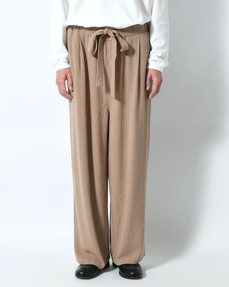 LINEN TUCK PT -BEIGE-
