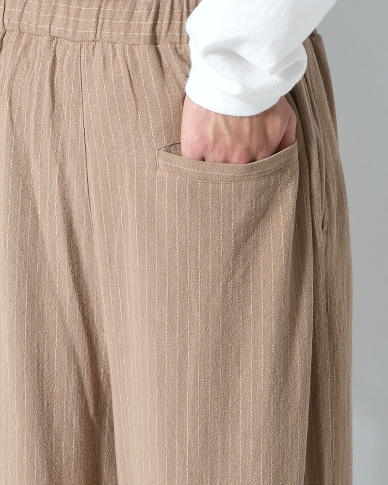 LINEN TUCK PT -BEIGE-