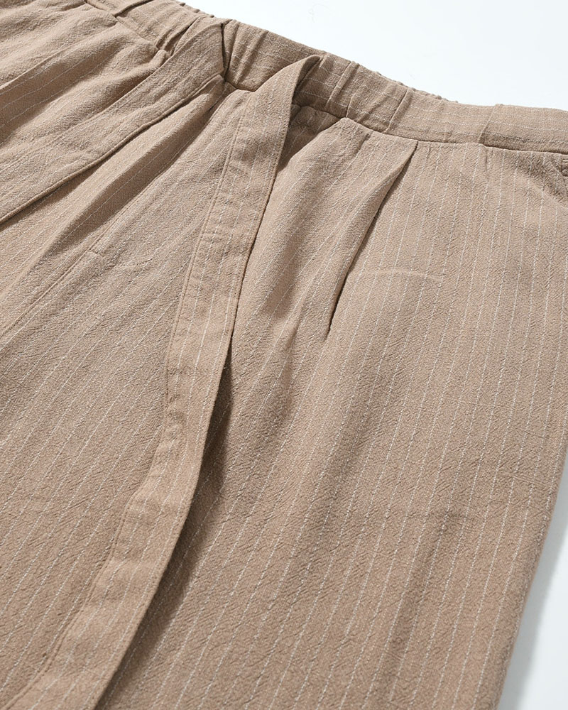 LINEN TUCK PT -BEIGE-