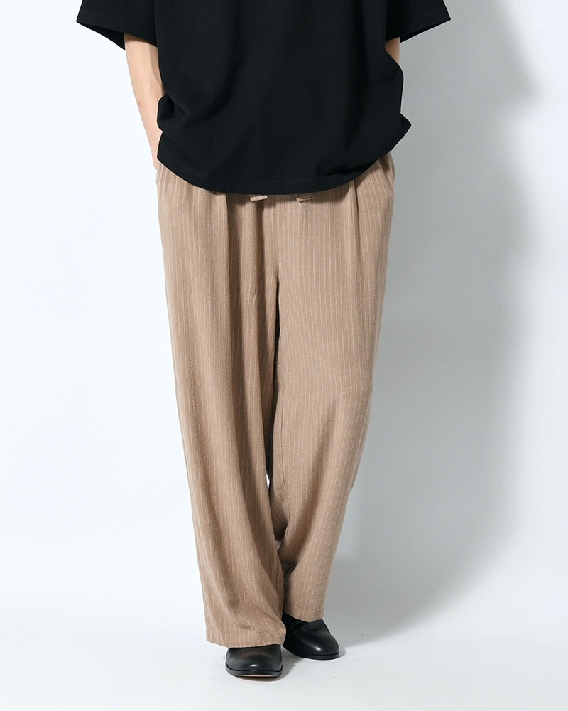 LINEN TUCK PT -BEIGE-