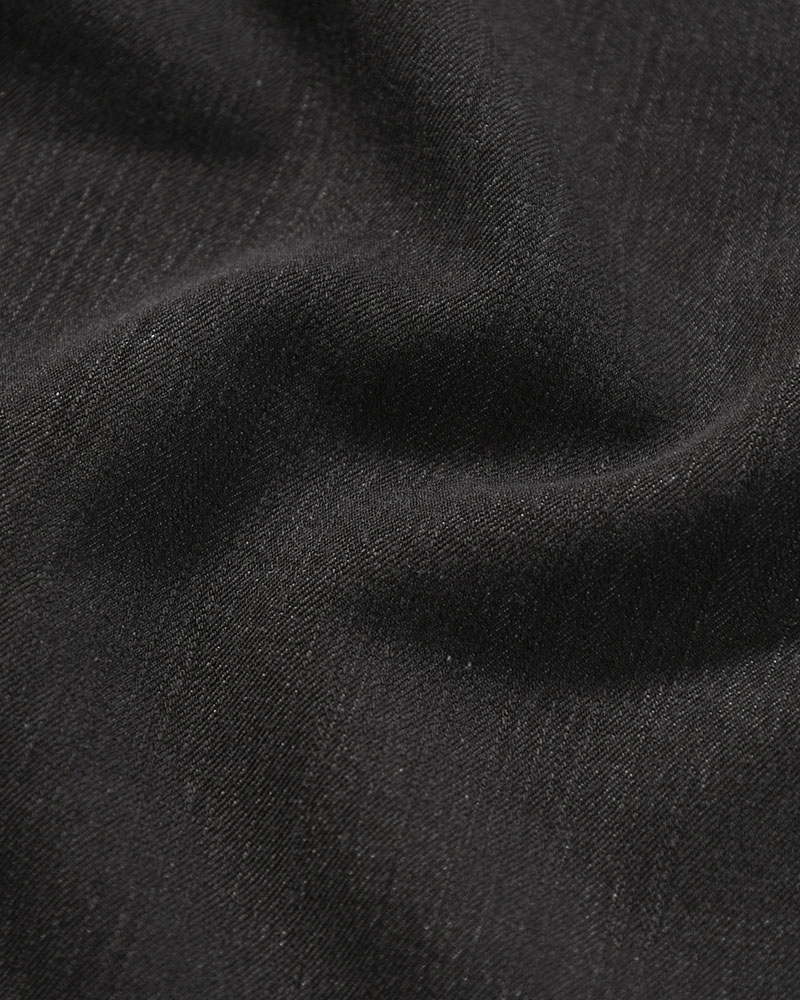 VISCOSE DENIM TUCK PT -BLACK-