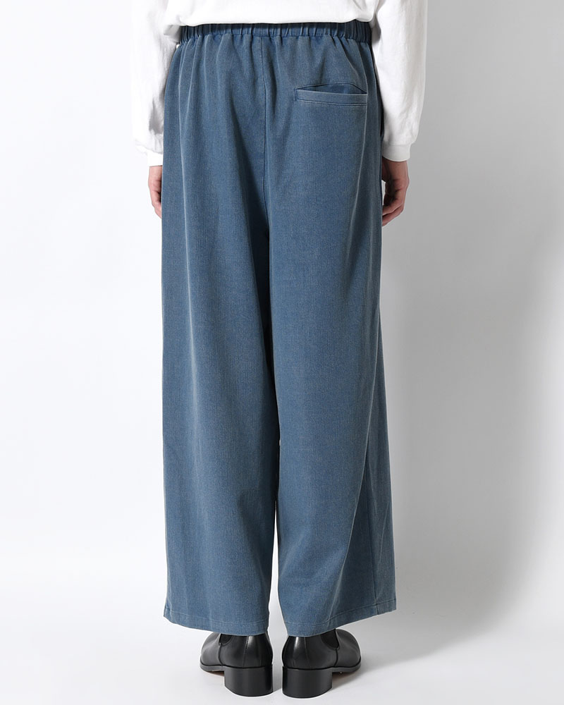 VISCOSE DENIM TUCK PT -INDIGO-