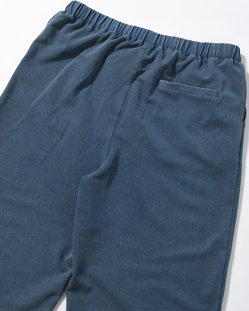 VISCOSE DENIM TUCK PT -INDIGO-