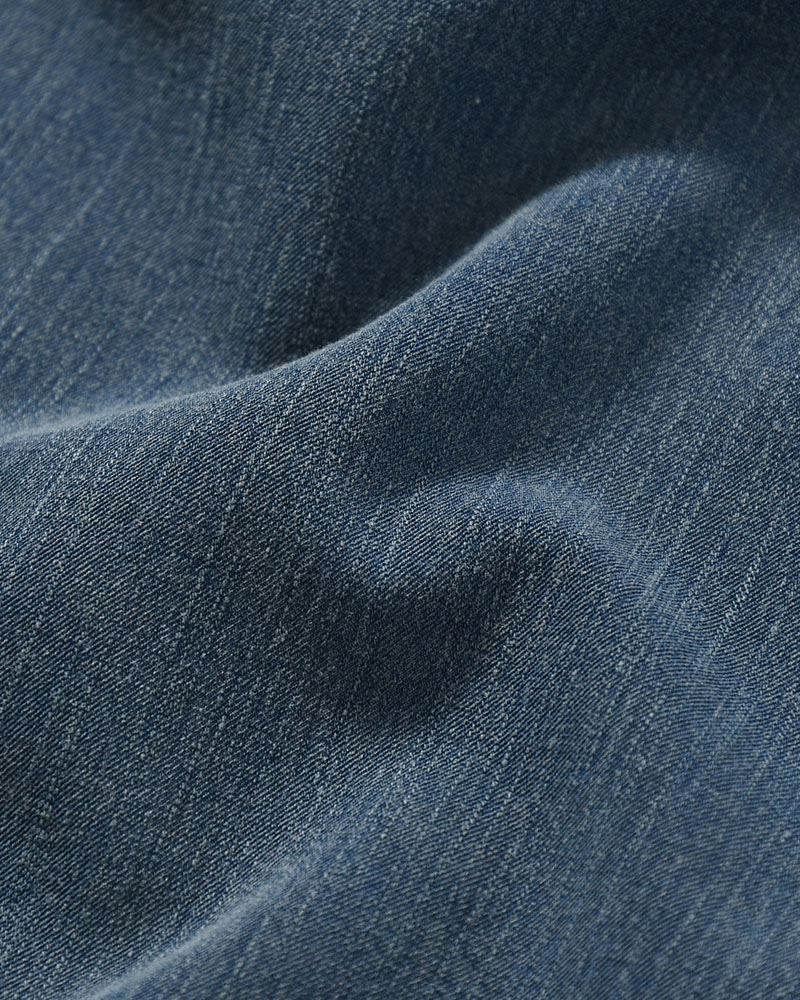 VISCOSE DENIM TUCK PT -INDIGO-