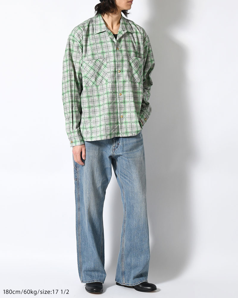 CHECK SH -GRAY×GREEN-