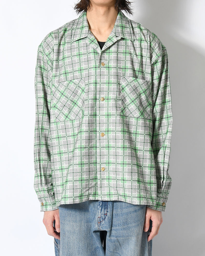 CHECK SH -GRAY×GREEN-