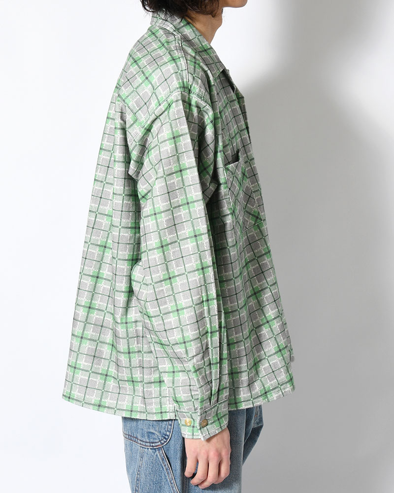 CHECK SH -GRAY×GREEN-