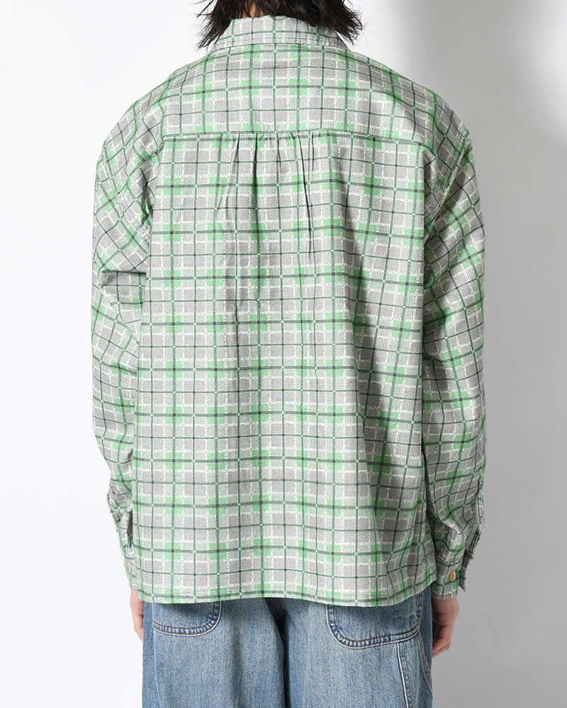 CHECK SH -GRAY×GREEN-