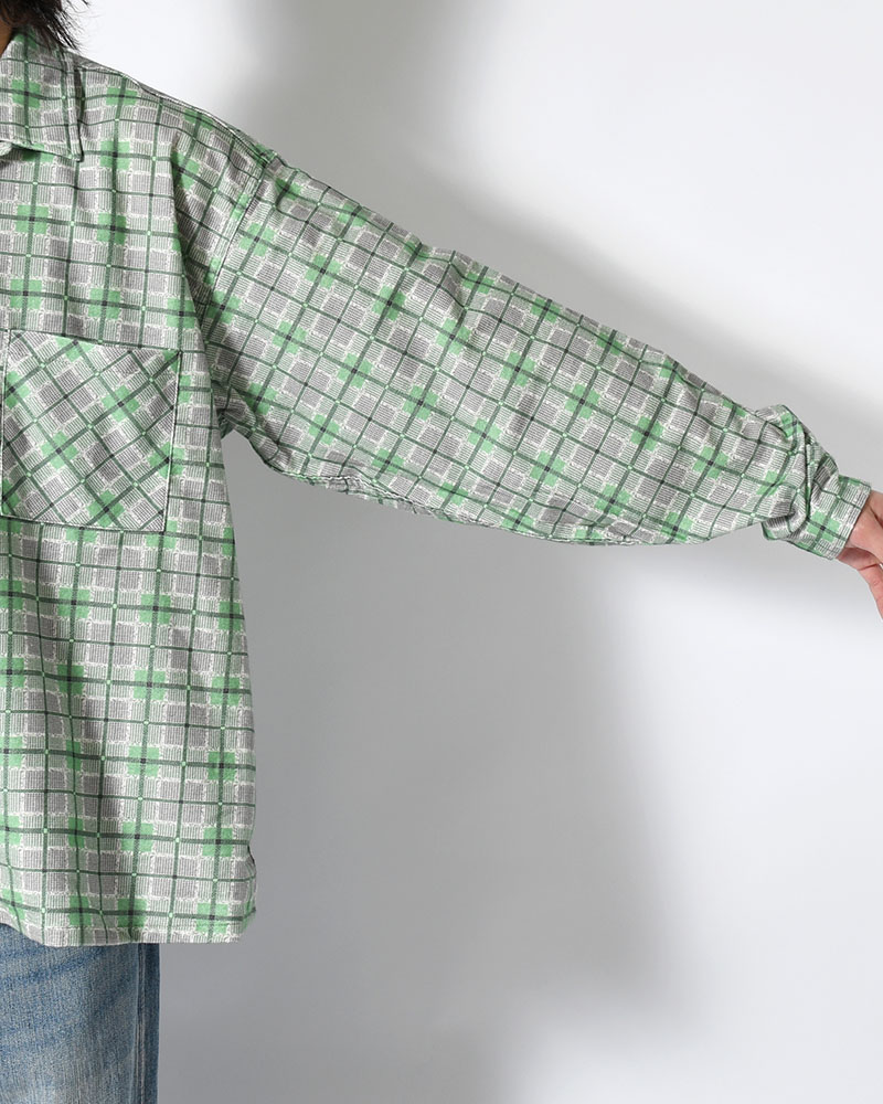 CHECK SH -GRAY×GREEN-