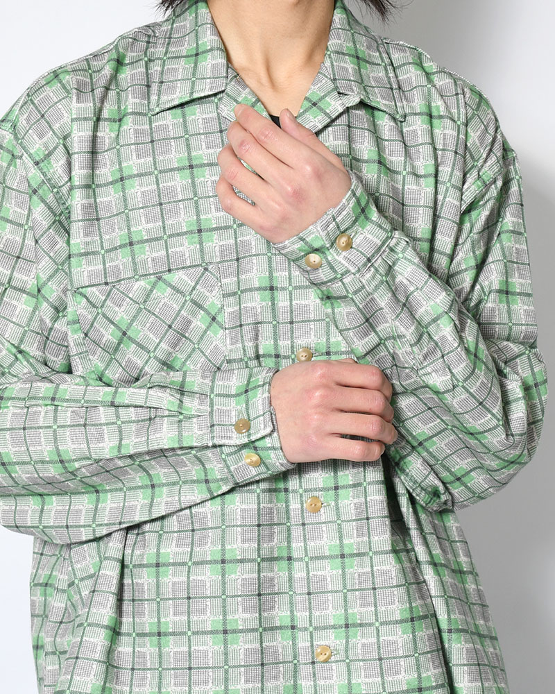 CHECK SH -GRAY×GREEN-