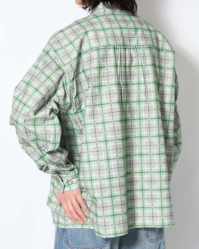 CHECK SH -GRAY×GREEN-