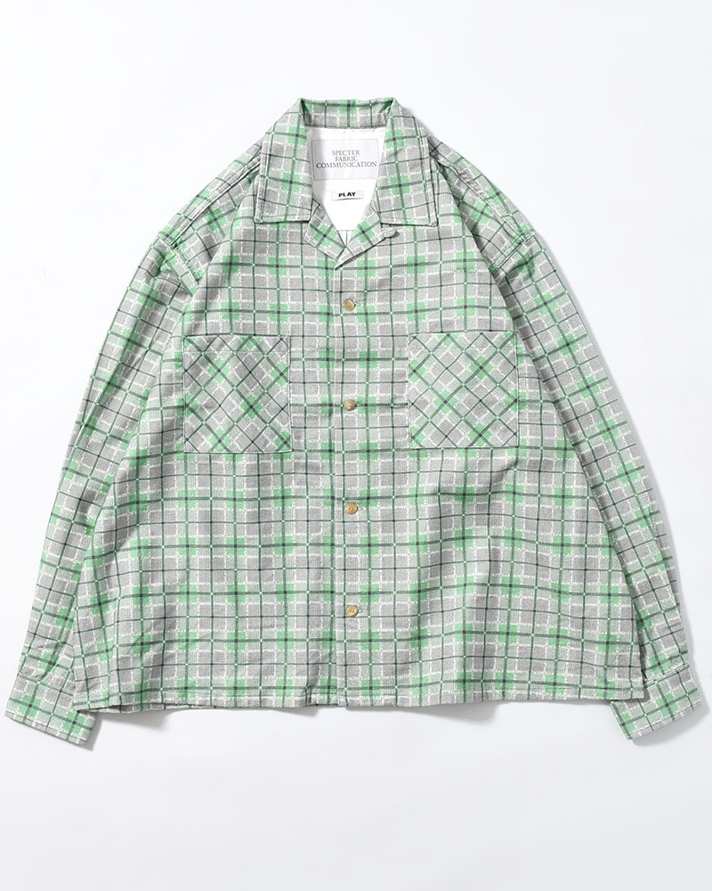 CHECK SH -GRAY×GREEN-