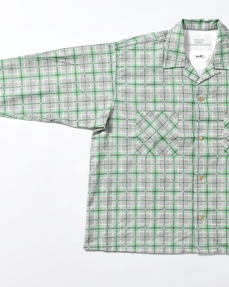 CHECK SH -GRAY×GREEN-