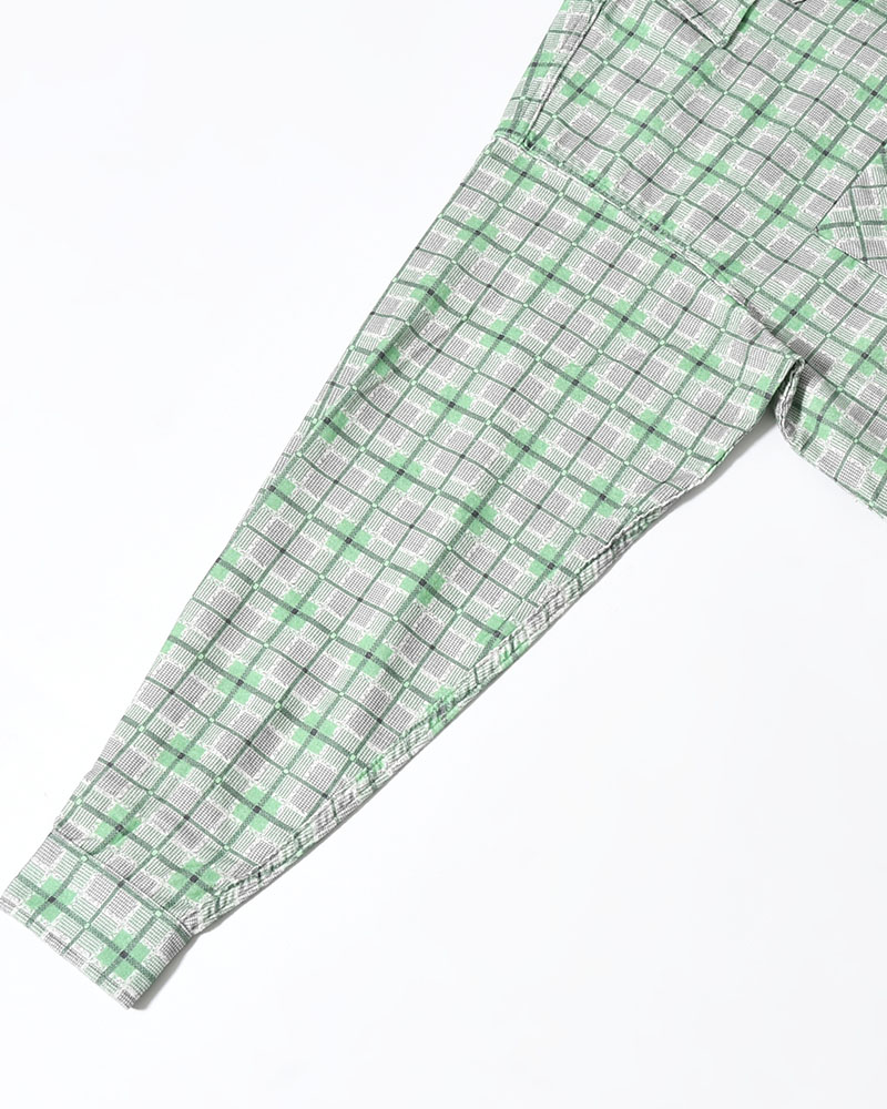 CHECK SH -GRAY×GREEN-