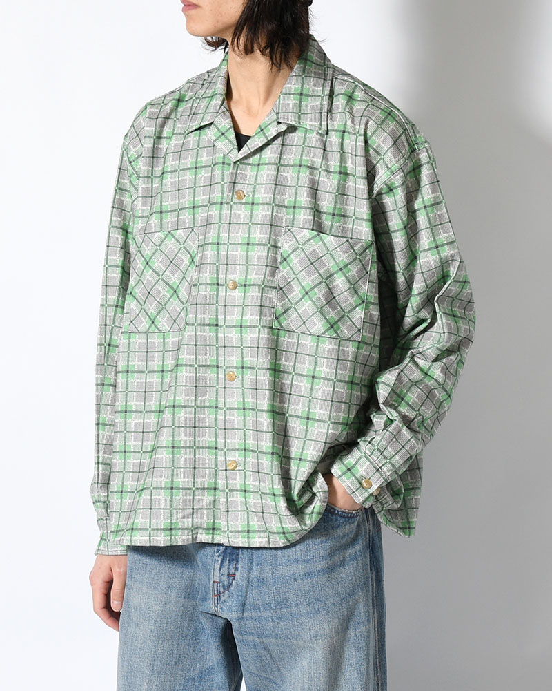 CHECK SH -GRAY×GREEN-