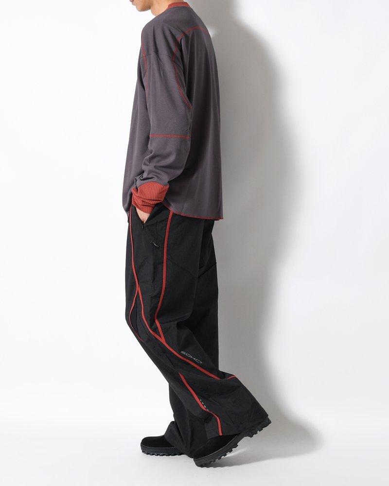 BOUND-SEAM JOGGER PANTS -BLACK-