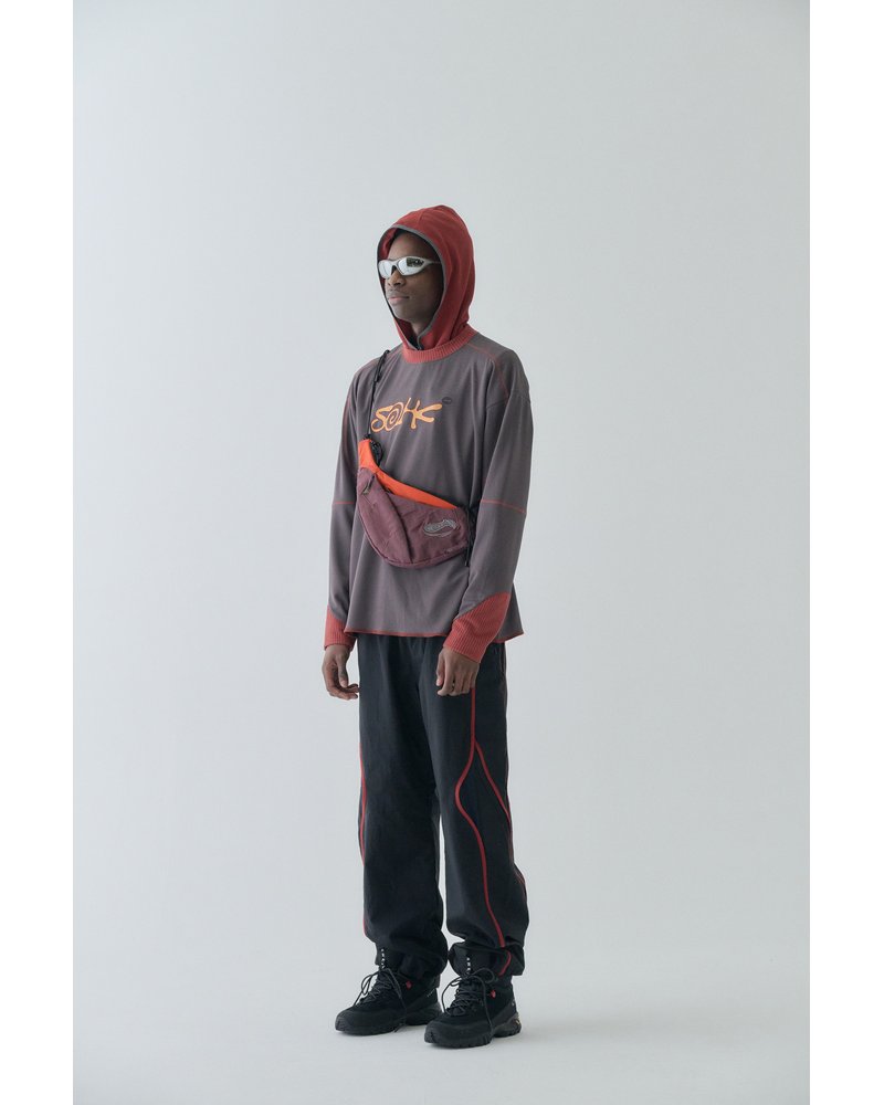 BOUND-SEAM JOGGER PANTS -BLACK-