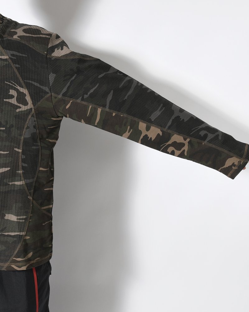WAFFLE TEXTURE COVERSTITCH L/SL -MULTI-