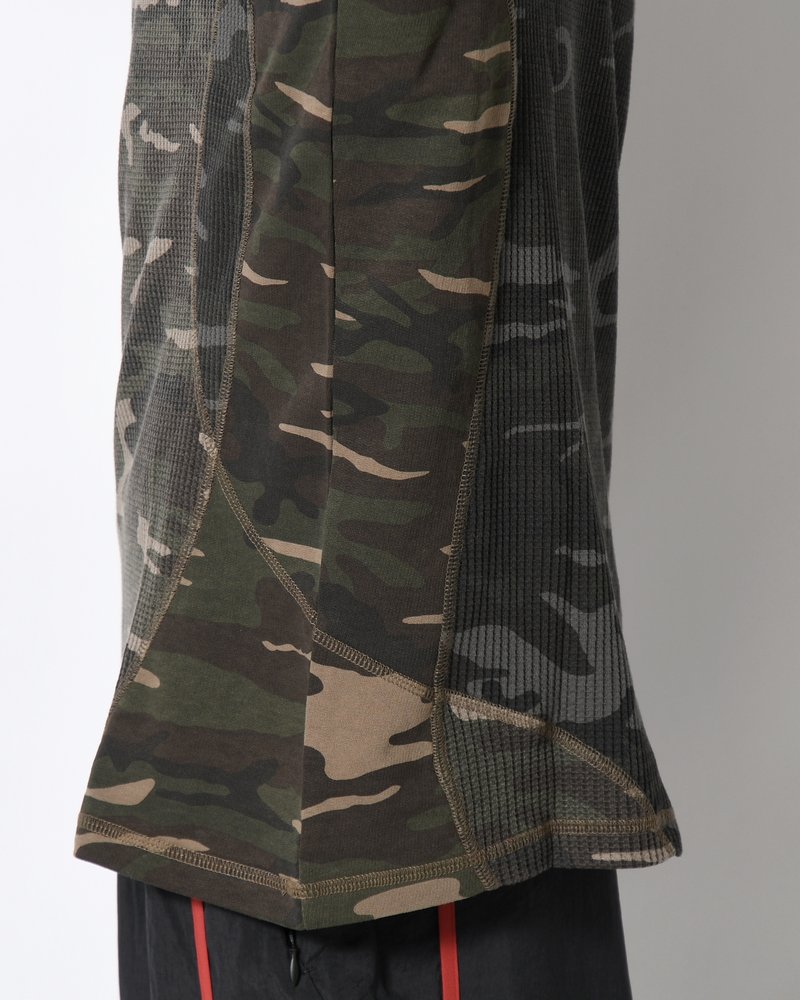 WAFFLE TEXTURE COVERSTITCH L/SL -MULTI-