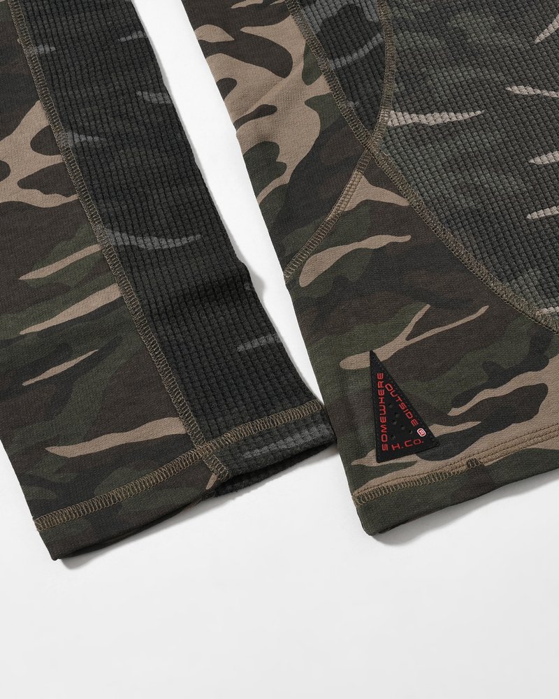 WAFFLE TEXTURE COVERSTITCH L/SL -MULTI-