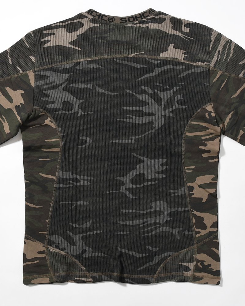 WAFFLE TEXTURE COVERSTITCH L/SL -MULTI-