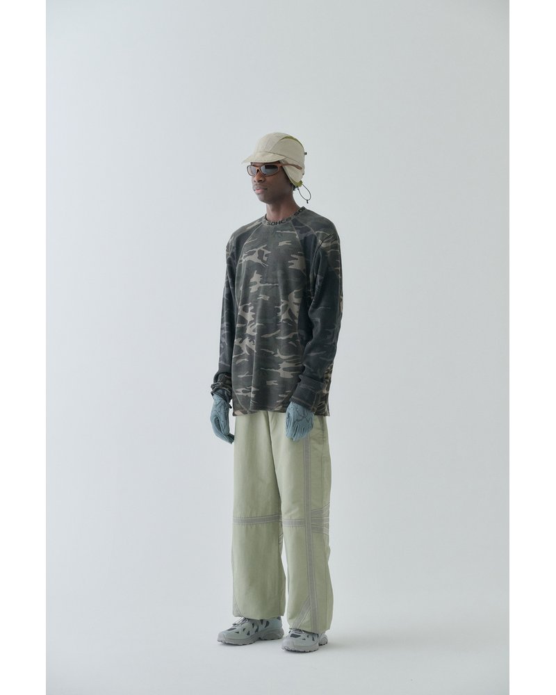 WAFFLE TEXTURE COVERSTITCH L/SL -MULTI-