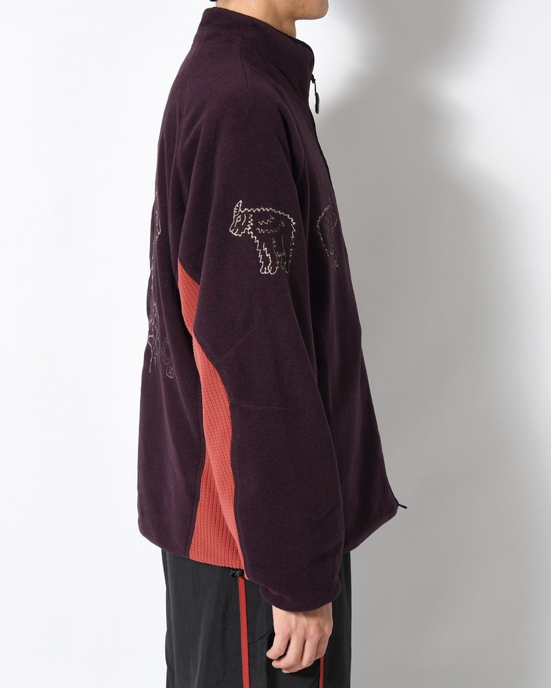 MOUNTAIN GOAT POLARTEC FLEECE JACKET -D/PURPLE-