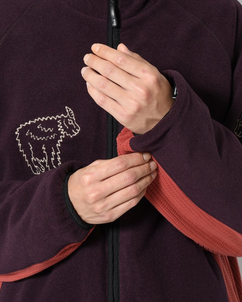 MOUNTAIN GOAT POLARTEC FLEECE JACKET -D/PURPLE-