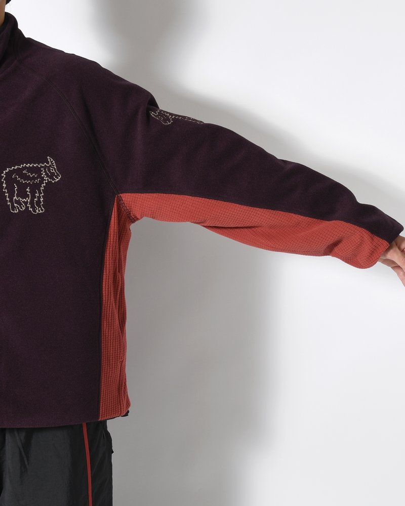 MOUNTAIN GOAT POLARTEC FLEECE JACKET -D/PURPLE-