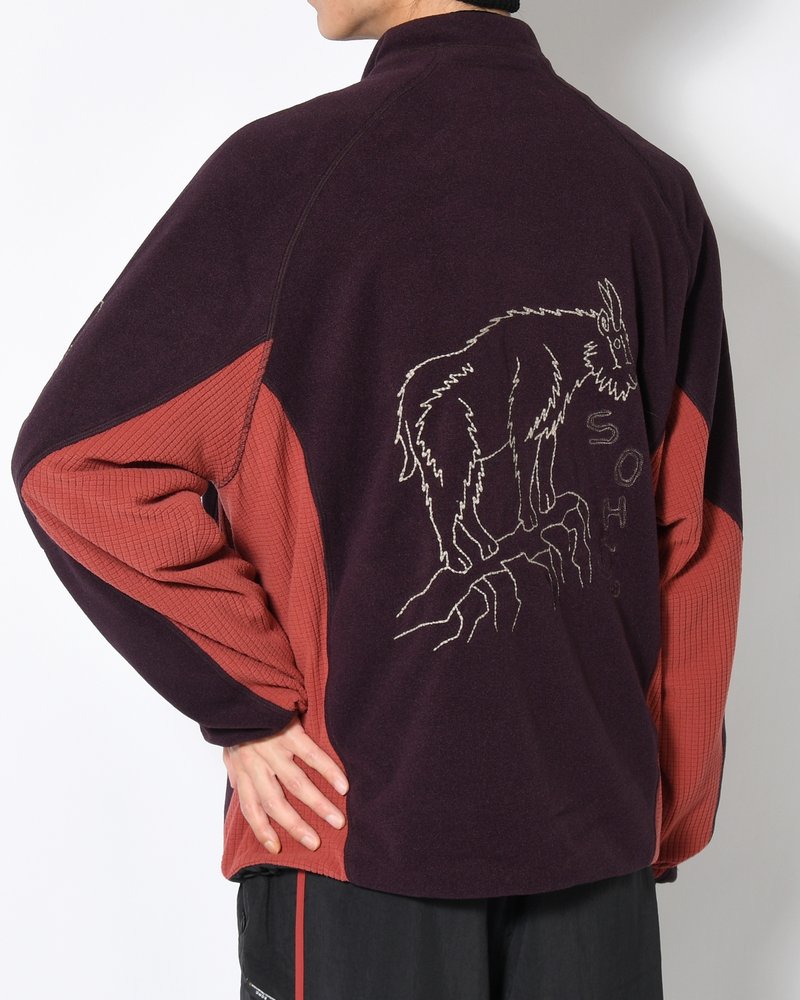 MOUNTAIN GOAT POLARTEC FLEECE JACKET -D/PURPLE-