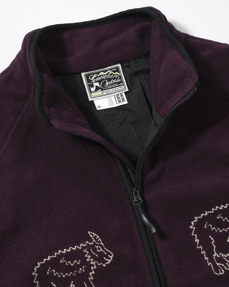 MOUNTAIN GOAT POLARTEC FLEECE JACKET -D/PURPLE-