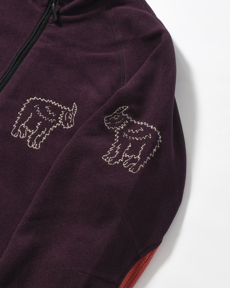 MOUNTAIN GOAT POLARTEC FLEECE JACKET -D/PURPLE-