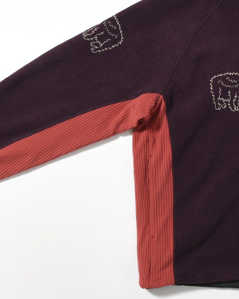 MOUNTAIN GOAT POLARTEC FLEECE JACKET -D/PURPLE-