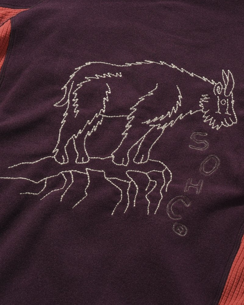 MOUNTAIN GOAT POLARTEC FLEECE JACKET -D/PURPLE-