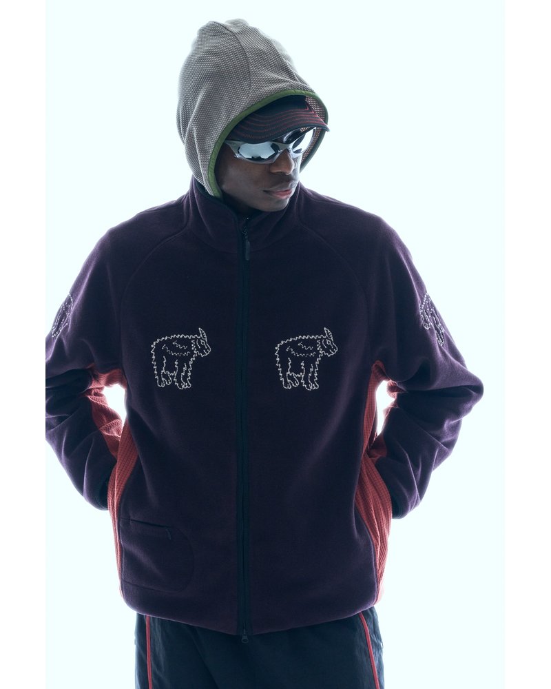 MOUNTAIN GOAT POLARTEC FLEECE JACKET -D/PURPLE-
