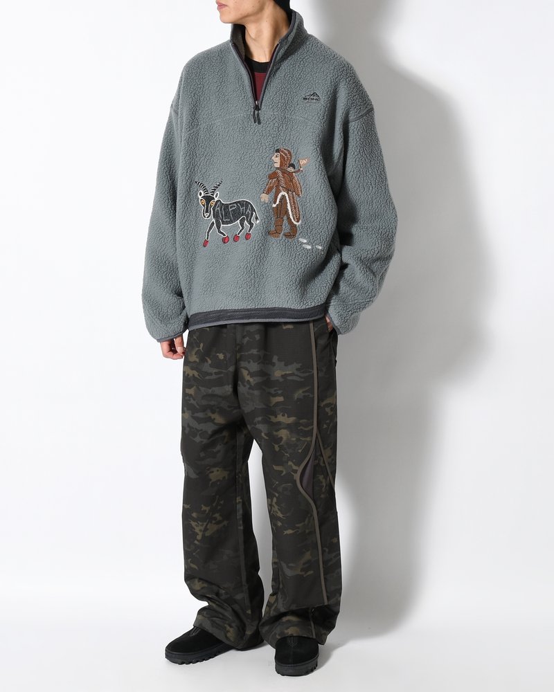 MOUNTAIN GOAT POLARTEC FLEECE ANORAK -GREY-