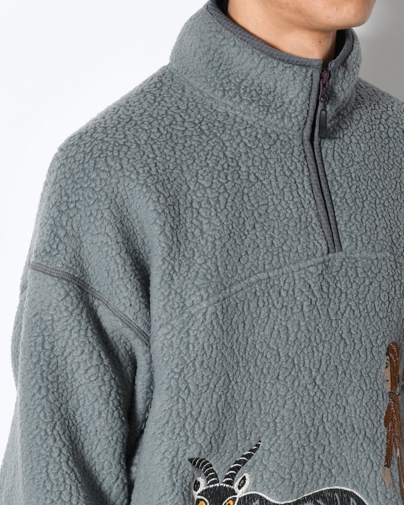 MOUNTAIN GOAT POLARTEC FLEECE ANORAK -GREY-